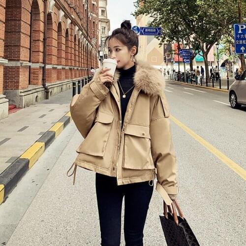 LSHITT Women's Parkas With Fur