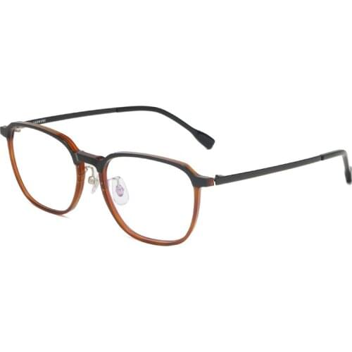 Logorela acetate Glasses Frame Men Ultralight Polygon Myopia Optical Prescription Eyeglasses Frame Women Female Eyewear 4044B