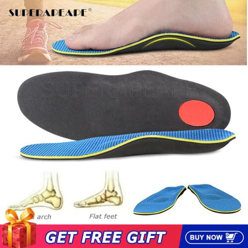 High Quality Severe Flat feet insoles Orthotic Arch Support Foot Massage Inserts Orthopedic Shoes Insoles Heel Pain Men Woman