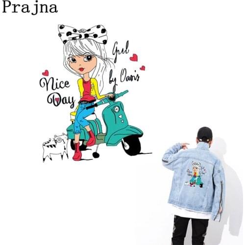 Prajna Iron On Transfers For Clothes Heat Transfer Vinyl Iron Sticker Patches Fabric Cartoon Printable Badge Transfer Thermal E