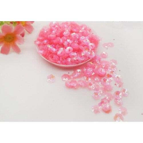 A2 Sewing supplies Hand sewing 6mm transparent crystal pearl piece plum blossom sequins suitable for wedding dress