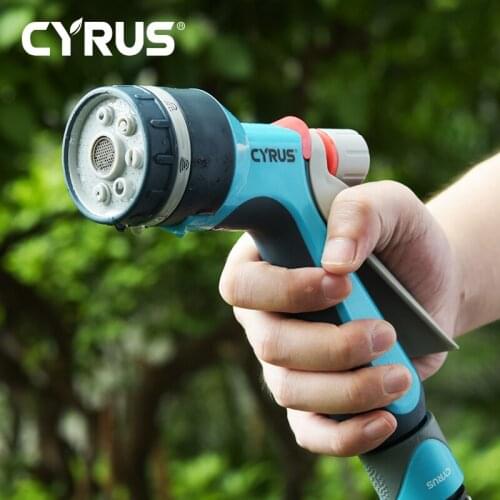 CYRUS Garden Sprayer Water Spray Bottle Mist Gun Ten Modes Home Tools Accessories Aluminium Alloy Regadera Plant Watering