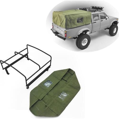 Rc Toys Car Back Bucket Tarpaulin Sets Fit For 1/10 Scale Rock Crawler Pickup Model RC4WD TF2 4-Door LWB Accessories