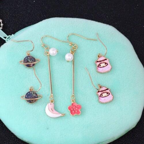 Timlee E273 BD, New Sweet Planet Earring Flower Bird Imitation Pearl Drop Earrings,Fashion Jewelry Wholesale