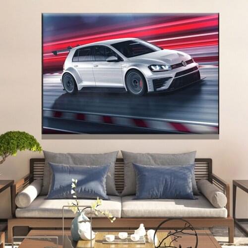 Modern Wall Art Picture Golfs GTI TCR Tuning Racing Sport Car Canvas Painting Posters and Prints for Bedroom Home Decor