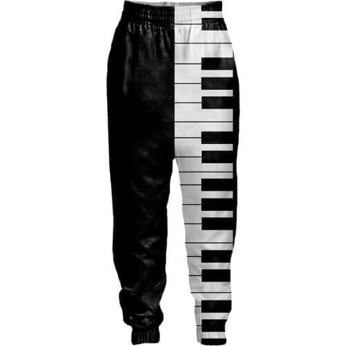 Piano Art 3D All Over Print Sweatpants Harajuku Fashion Unisex Trousers Hip Hop Casual Joggers Pants