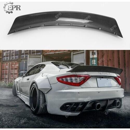 Carbon Wing Lip Trim For Maserati Gran Turismo LB Style Carbon Fiber Rear Spoiler Body Kit Tuning For Gran Turismo Racing