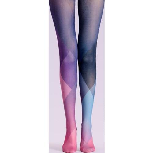 VP Unique stockings red purple Geometric pattern Tights High-quality Silk stockings 1 order=1pc