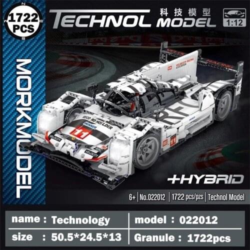 In Stock High Tech 919 Formula Hybrid Racing Car MOC Building Blocks 1:12 City Vechicle Bricks Toys for Adult Children Gifts