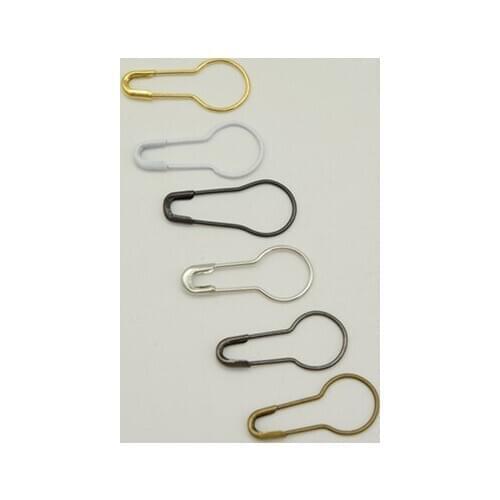 1000 pcs color white Pear Shaped gold black silver bronze color copper metal safety pins brass safety pins length (20mm)