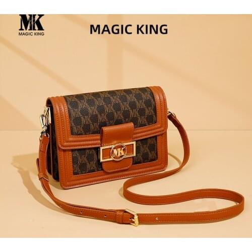 MK Women Bags Luxury HandbagsMessenger Bags Cover Rivet Bag Girls Fashion Shoulder Bag Ladies Leather Handbags