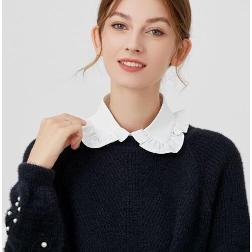 Korean Style Chiffon Fake Collars for Women Sweater Dress Decorative Female False Collar Shirt Detachable Collar Fuax Collar