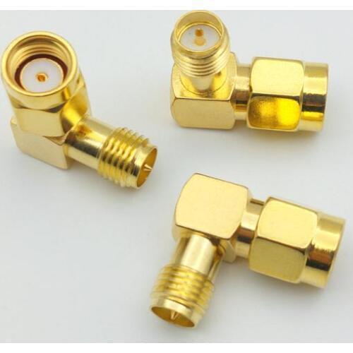 200pcs lot RP-SMA male to RP-SMA female right angle connector