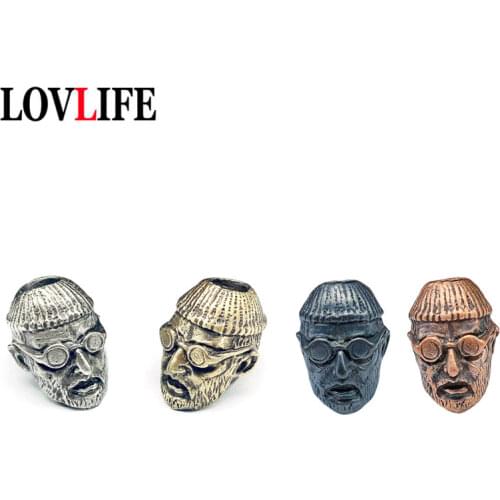 Pure Copper Movie Character Killer Uncle Knife Pendant Jewelry DIY Umbrella Rope Paracord Bead Lanyard Keychain Hanging Trinkets