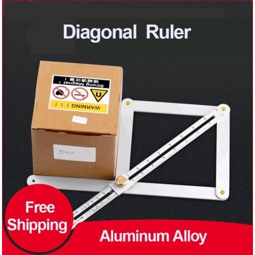 Diagonal Ruler Multifunctional Square Protractor Tool Woodworking High-precision Ceiling Cutting Edge Diagonal Ruler