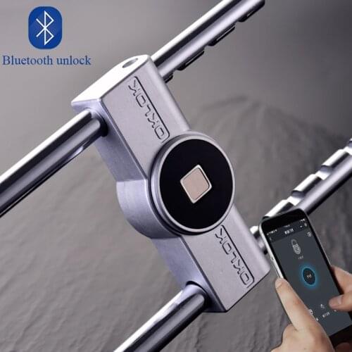 APP Remote Control Electronic Lock U-lock Glass Door Lock Office Keyless Fingerprint Verification With Bluetooth Lock