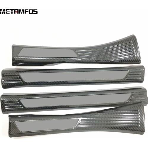 For Ford Focus 2019 2020 Interior Door Sill Footplate Scuff Guard Plate Protection Sticker Stainless Accessories Car Styling