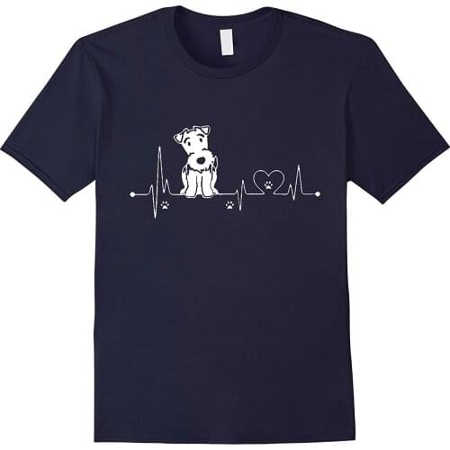 Trendy Creative Graphic T-shirt Top Airedale Terrier T Shirt Summer Men Short Sleeve O-neck Cotton Shirt Cool Tees Tops