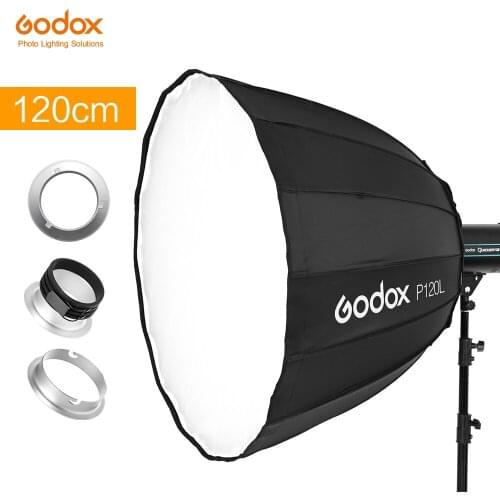 Godox Deep Parabolic Bowens Mount Softbox P120L 120CM for Studio Flash Speedlite Reflector Photo Studio Softbox