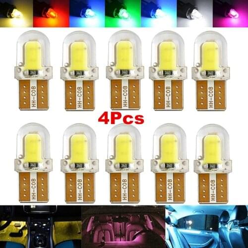 4PCS New T10 194 168 W5W COB Mini LED CANBUS Bright License Light Bulbs Car Replacement LED Light