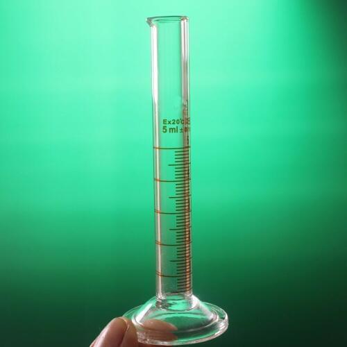 A Grade Laboratory 5ml Measuring cylinder with Scale High borosilicate 3.3 Glass Measuring Cup Lab Supplies