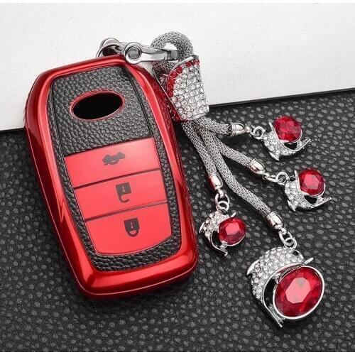 For Toyota Land prado Corolla RAV4 CROWN REIZ Highlander Accessories Fashion New Soft TPU Full Cover Car Remote Key protect Case