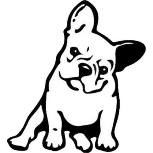 Cartoon Car Sticker FRENCH BULLDOG Dog Accessories Car Window Car Styling Decal PVC 13cm*12cm