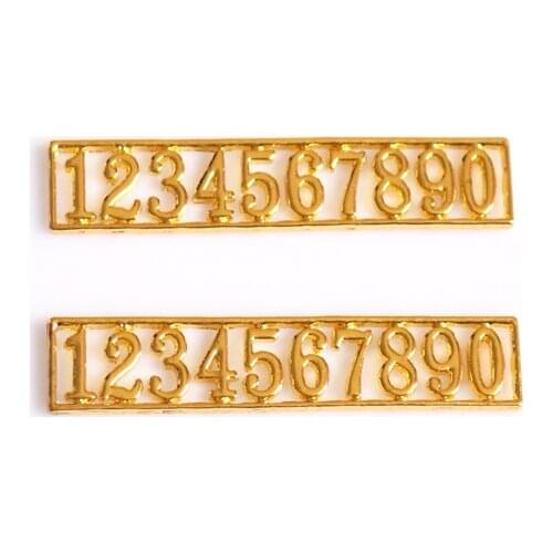 DIY Dolls House Miniature Set Of Numbers Door Accessory 1:12 Scale Dollhouse Decoration Vintage Design Metal Replacement Gift