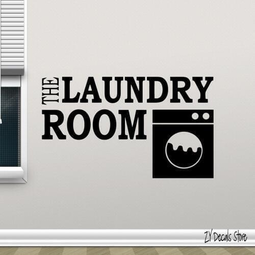Laundry Room Wall Decal Quote Vinyl Sticker Poster Removable Mural Decor Removable wall Sticker For Laundry Room L478
