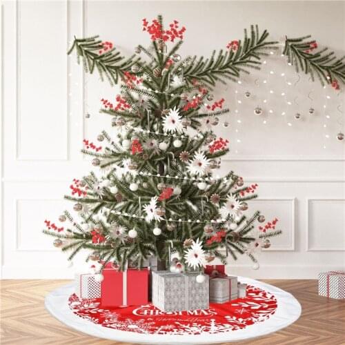 Christmas Tree Floor Cover 122CM Trees Skirt Christmas DIY Ornaments Xmas Santa Claus New Year 2022 Home Supplies Wedding Decor