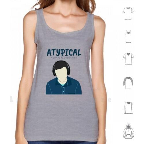 Atypical tank tops vest 100% Cotton Atypical Serie Netflix Autism Penguins Note Earphone Family Different
