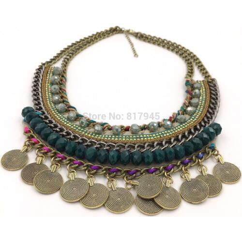 Wholesale 2016 new fashion jewelry hand make necklace wholesale Boho style collier femme statement Necklace