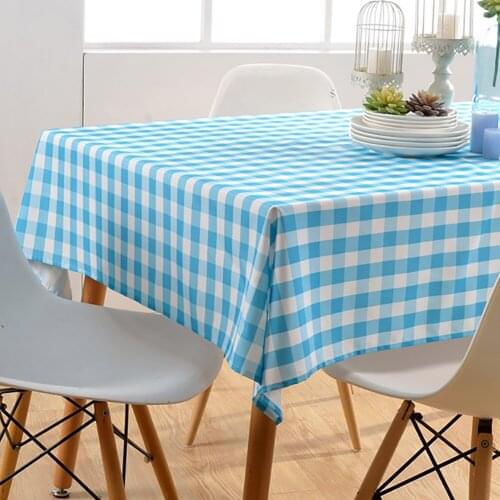 Plaid Table Cloth Waterproof Oilproof Tablecloth Decorative Cover Rectangular Tablecloth Home Decoration