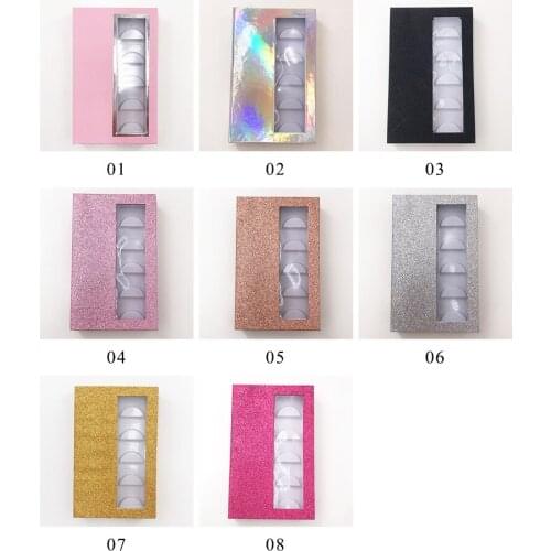 5D Mink Lashes packaging Empty Eyelash box Wholesale Lash Book 5 Pairs EyeLashes Book