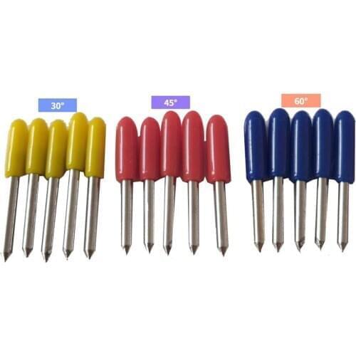 Roland Blade Lettering Cutter Milling Cutter Plotter 5pcs 30 Degree 45 Degree 60 Degree Silver Tungsten Steel Metal GCC Cricut