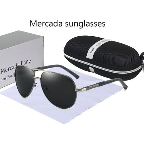 2021 luxury mens polarized driving sunglasses mens brand designer mens retro black pilot UV400
