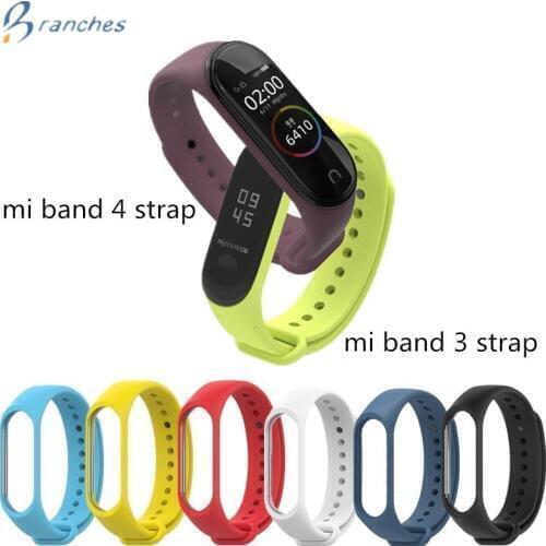 Silicone Smart Bracelet For Xiaomi Mi Band 3 4 Sport Strap watch wrist strap For xiaomi mi band 3 4 bracelet Miband 4 3 Strap