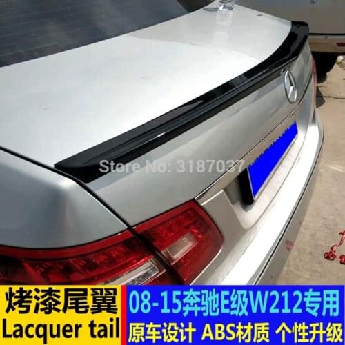 For Benz W212 E320L E260L E300L E63 Spoiler ABS Plastic Unpainted Color Rear Roof Spoiler Wing Trunk Lip Boot Cover Car Styling