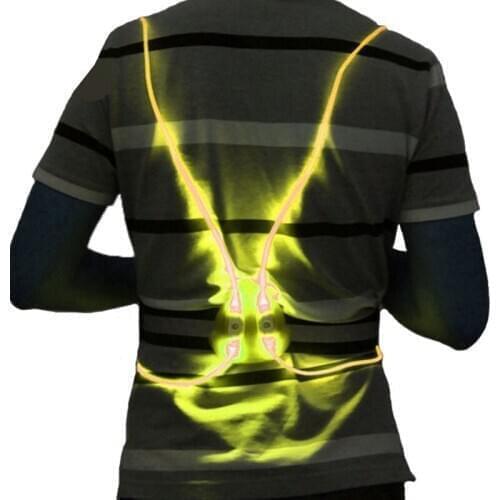 Reflective LED Fiber Y-Shaped Harness for Night Riding Running Color Luminous K1MB