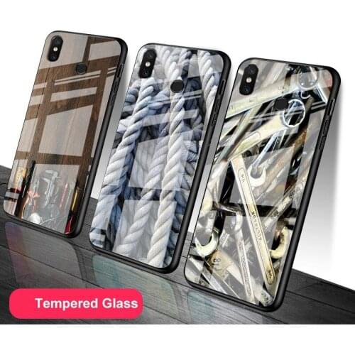 Spare parts Tempered Glass Phone Case For Redmi Note 5 6 7 8 9 Pro Note8T Note9S Redmi8 9 Cover Shell