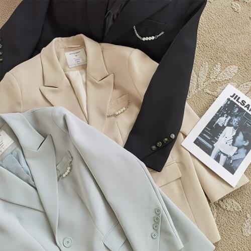 MISHOW 2020 Spring Blazers For Women Elegant Long Sleeve Office Lady Fashion Tops Outerwear Female Jackets MX21A6952