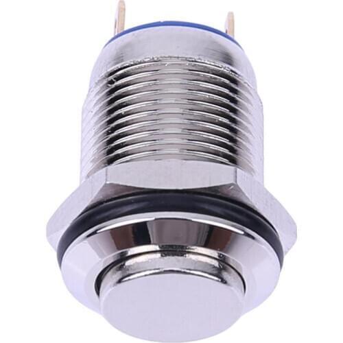 12mm Waterproof High Head Top Momentary Metal On-Off Push Button Switch Stainless Steel Boat Car Motorcycle Switch
