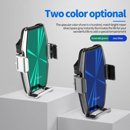 15W New Product Car Phone Holder Wireless Charging Mount Automatically Opens and Closes for Air Vent Mount Flexible Phone Holder