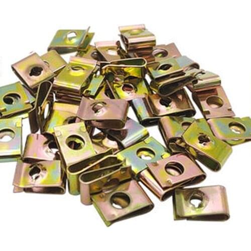 20pcs ST3.9 ST4.8 ST6.3 Color Zinc Splint Nuts Self-tapping screws A-Type Clips sheet Nut Car Motorcycle Installation Hasp