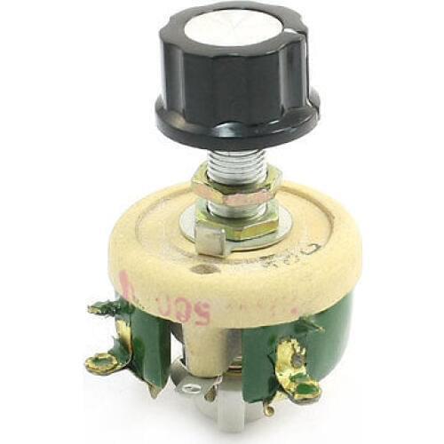 25W 500 Ohm Ceramic Wirewound Potentiometer Rotary Resistor Rheostat