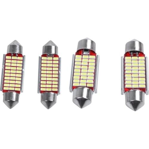 4Pcs C5W C10W 39mm/36mm 3014 30SMD Festoon LED Canbus Car Inteiror Bulb License Plate Light 12V