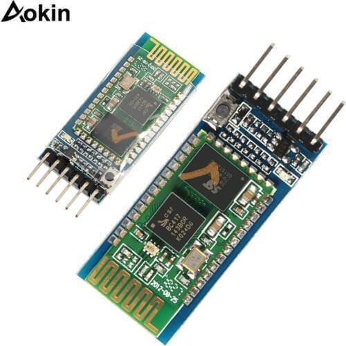 50pcs/lot HC05 HC-05 Master-Slave 6pin JY-MCU Anti-Reverse Integrated Bluetooth Serial Pass-Through Module Wireless Serial