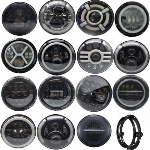 7inch LED Headlights Mouting Bracket DOT Motorcycycle Headlamp Kit for Touring Steet Glide Fat Boy Tri Cvo Heritage Softail Slim