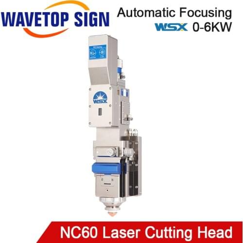 WaveTopSign WSX NC60 0-6kw Automatic Focusing Fiber Laser Cutting Head 6000W High Power QBH for Metal Cutting