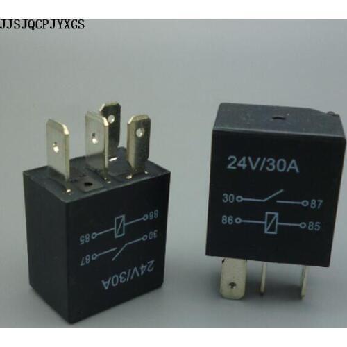 JJSJQCPJYXGS (24V 30A 4pin ) 30A 24V 4 Pin Automotive Relay 30A Car Bike Boat Spotlight Changeover